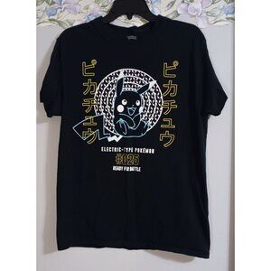 Pokemon Black Medium Electric Type #025 Ready For Battle Gaming Cards T-Shirt